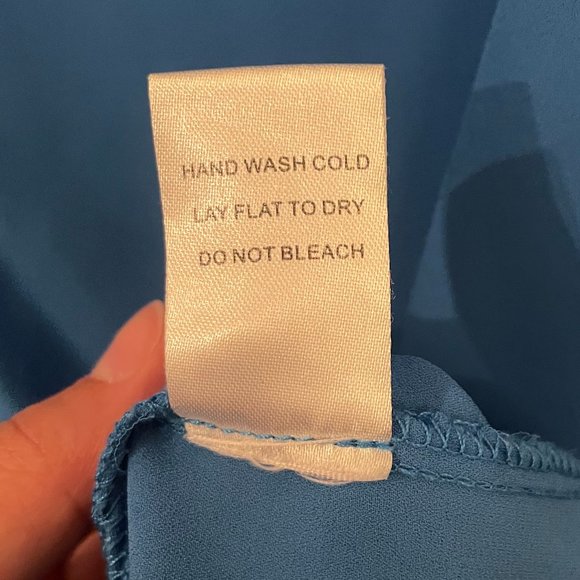 NSR Blue Polyester Blouse With Bell Sleeves - Picture 5 of 7